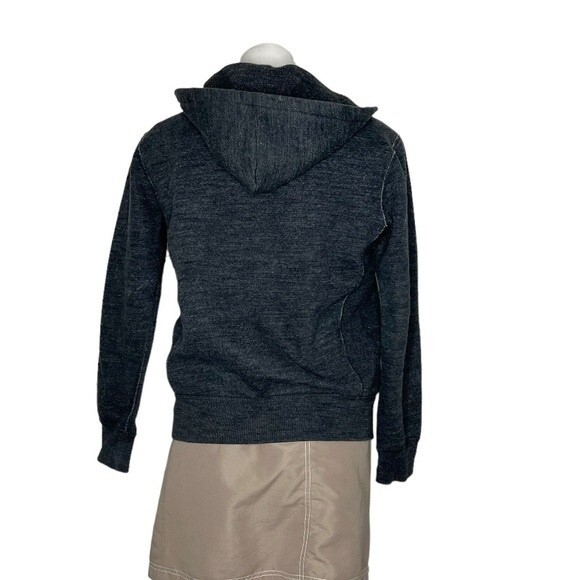 POLO RALPH LAUREN HOODIE Sweat Jacket Full Zip Charcoal Grey Faded Black Size XS - Picture 4 of 9